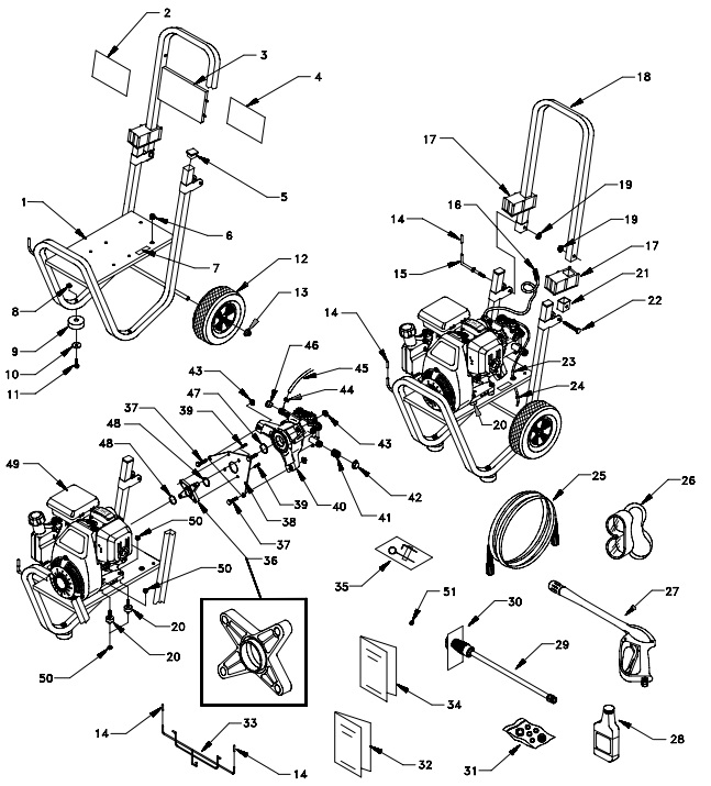 GENERAC 1330-0 parts breakdown